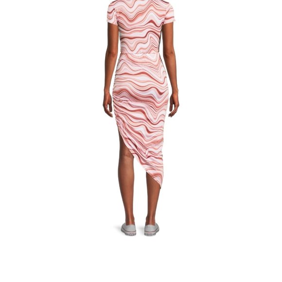 NO BOUNDARIES Juniors Asymmetrical Skirt Set - Dusty Rose - Picture 3 of 5